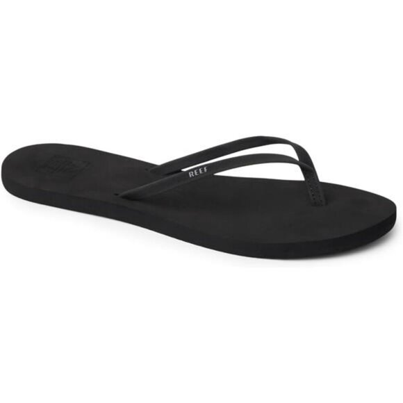 REEF Womens Flip Flops Black Lightweight Beach Sandals Soft EVA Footbed - Picture 2 of 7